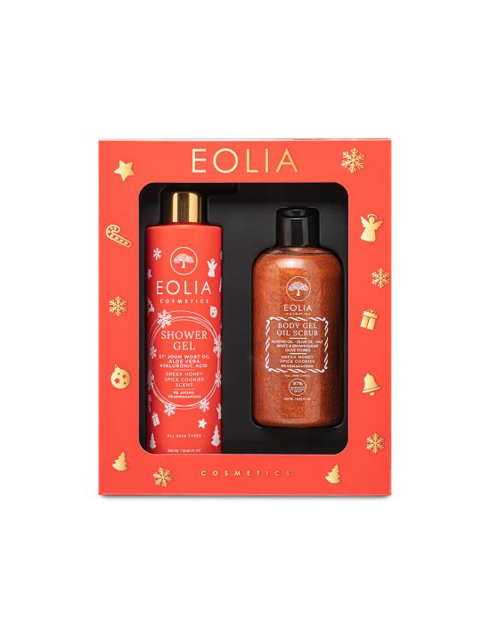 Eolia Cosmetics Gift Box Shower Gel & Body Gel Scrub Melomakarono