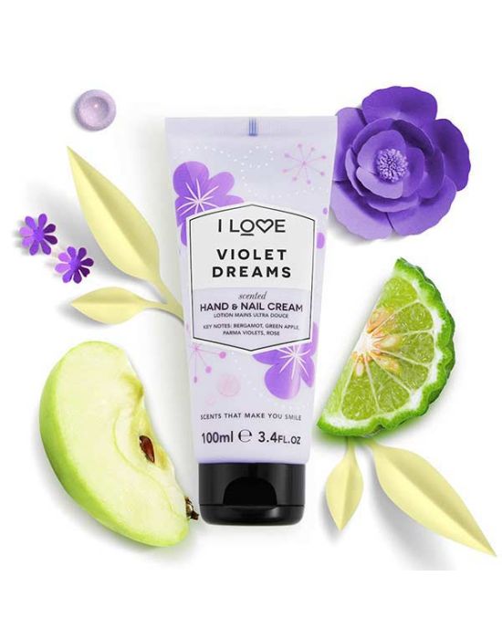 I Love Scents Violet Dreams Hand and Nail Cream 100ml