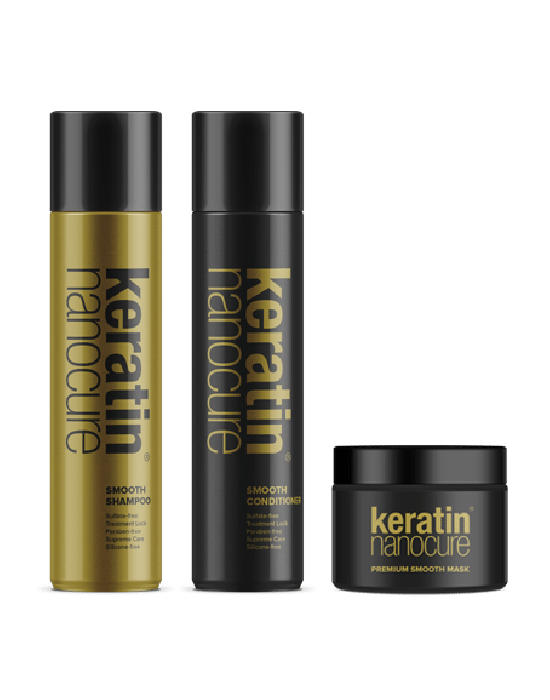 Keratin Nanocure® Smooth Shampoo & Conditioner 500ml + Mask 250ml