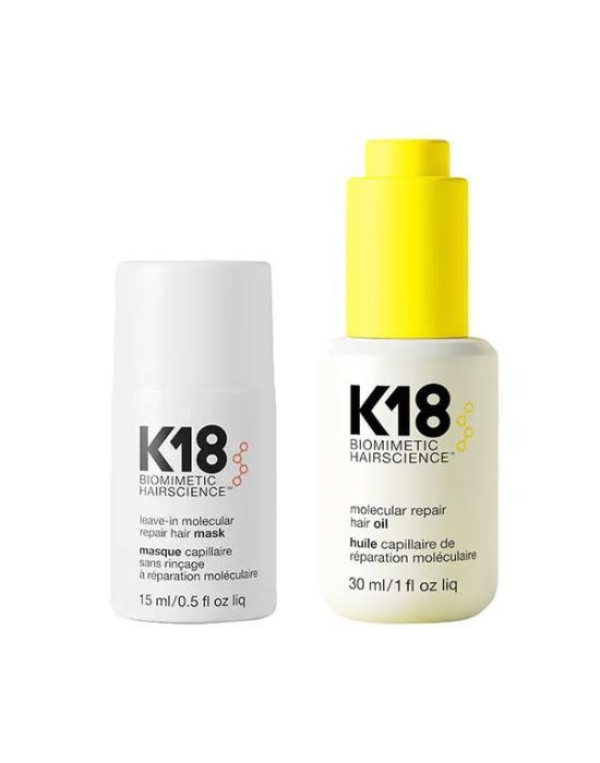 K18 Molecular Repair Set (Leave-in Molecular Repair Hair Mask 15ml, Molecular Repair Hair Oil 30ml)