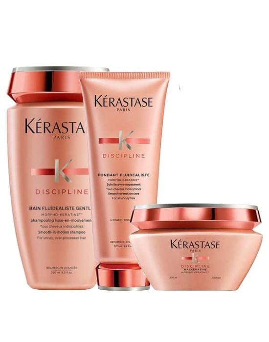 Kérastase Discipline Set (Shampoo No Sulfates 250ml, Conditioner 200ml, Mask 200ml)