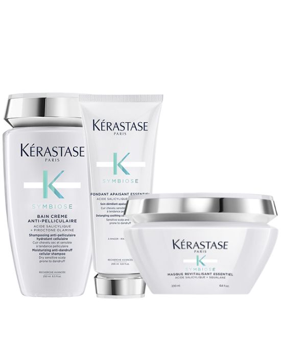 Kérastase Symbiose Anti-Pelliculair Set (Bain Crème Shampoo 250ml, Apaisant Conditioner 200ml, Masque Revitalisant 200ml)