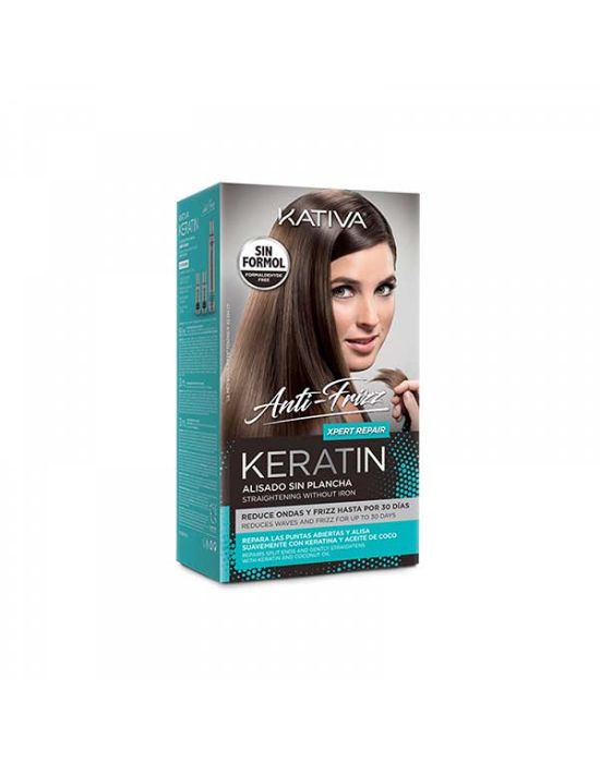Kativa Keratin Alisado Anti Frizz Xpert Repair Kit (Shampoo 30ml & Conditioner 30ml & Mask 150ml)