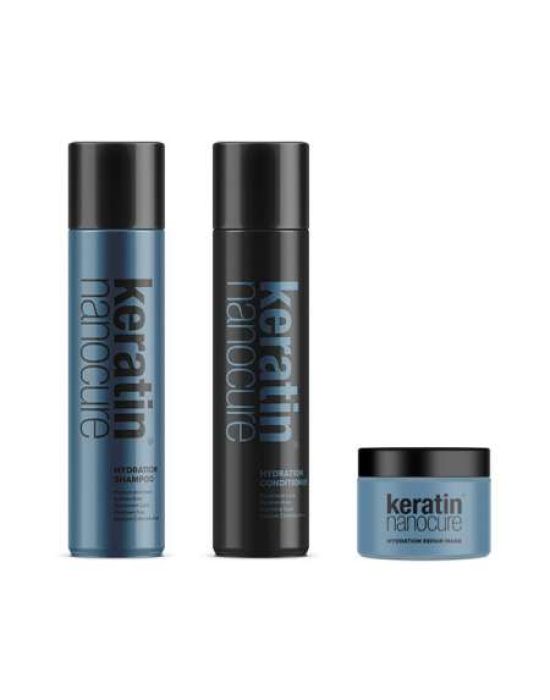 Keratin Nanocure® Hydration Shampoo & Conditioner 500ml +  Hydration Mask 250ml