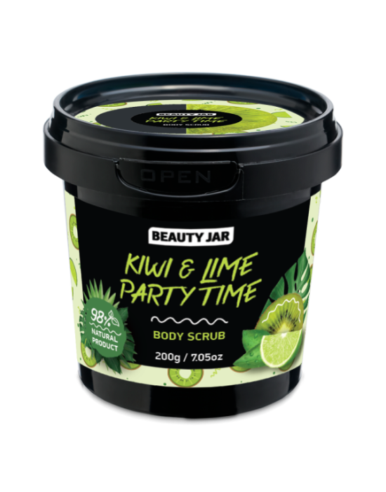 Beauty Jar Kiwi & Lime Party Time Sugar and Salt Body Scrub 200g