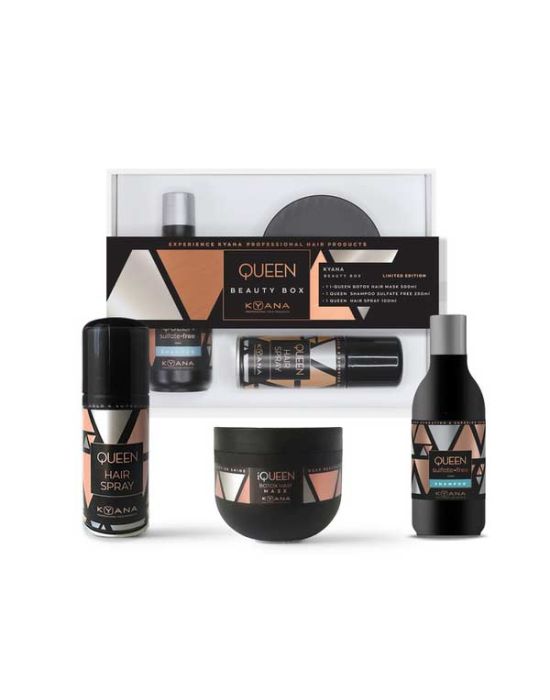 Kyana Queen Deep Care Pack (Botox Hair Mask 500ml, Shampoo 250ml & ΔΩΡΟ Hairspray 100ml)