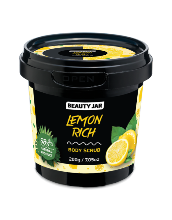 Beauty Jar Lemon Rich Sugar and Salt Body Scrub 200g