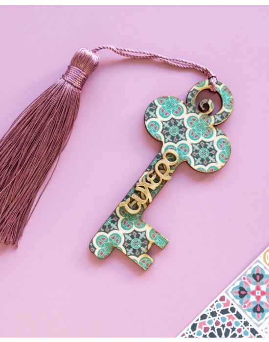LifeLikes Lucky Key Charm With Moroccan Pattern