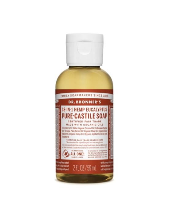 Dr Bronner's - Eucalyptus Pure castile Liquid soap 59ml