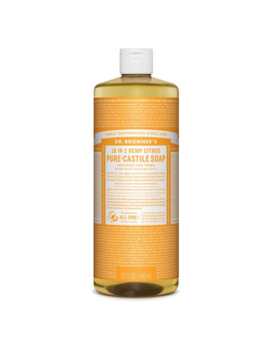 Dr Bronner's - Citrus Orange Pure castile Liquid soap 945ml