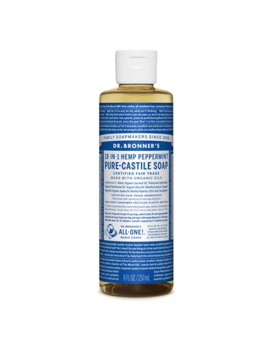 Dr Bronner's - Peppermint Pure Castile Liquid soap 240ml