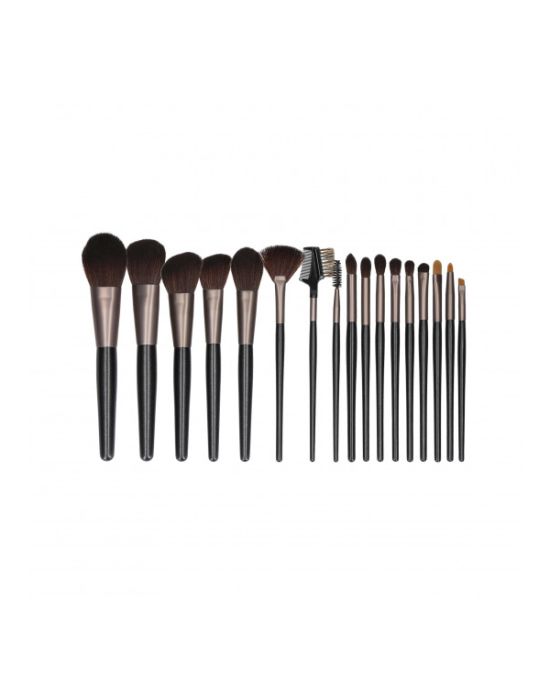 Tools For Beauty 18Pcs Makeup Brush Set - Black