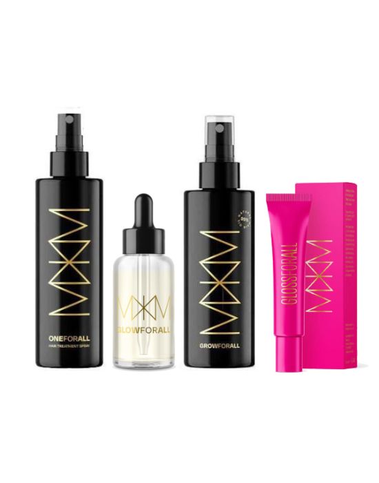 MKM For All Hair Treatment Set (Grow For All 100ml, One for All 150ml, Glow For All Hair & Body Oil 50ml, Gloss For All)