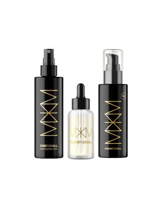 MKM For All Hair Treatment Set (Grow For All 100ml, One for All 150ml, Glow For All Hair & Body Oil 50ml)