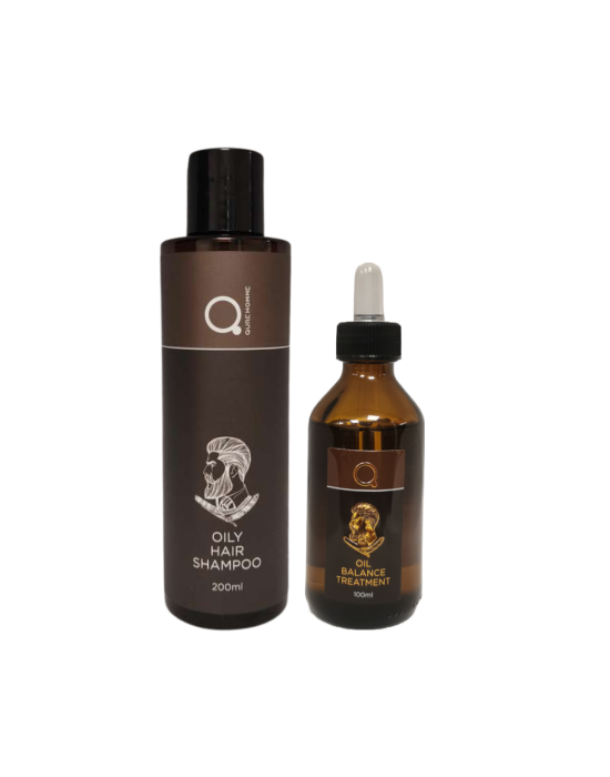 Qure Oily Hair Shampoo & Oil Balance Treatment Lotion (Σαμπουάν 220ml & Λοσιόν 100ml Κατά Της Λιπαρότητας)
