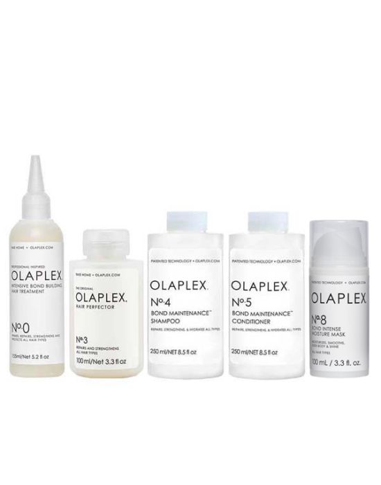 Olaplex Bond Maintenance Hair Treatment Set (No.0 155ml, No.3 100ml, No.4 250ml, No.5 250ml, No.8 100ml)