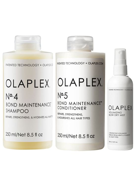Olaplex Treatment Set (Shampoo No.4 250ml, Conditioner No.5 250ml, Blow Dry Mist 150ml)