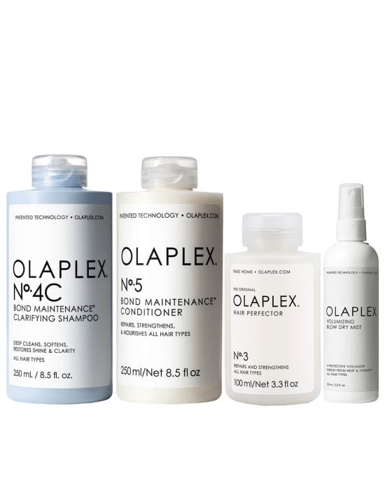 Olaplex Treatment Set (Shampoo No.4C 250ml, Conditioner No.5 250ml, No.3 100ml, Blow Dry Mist 150ml)
