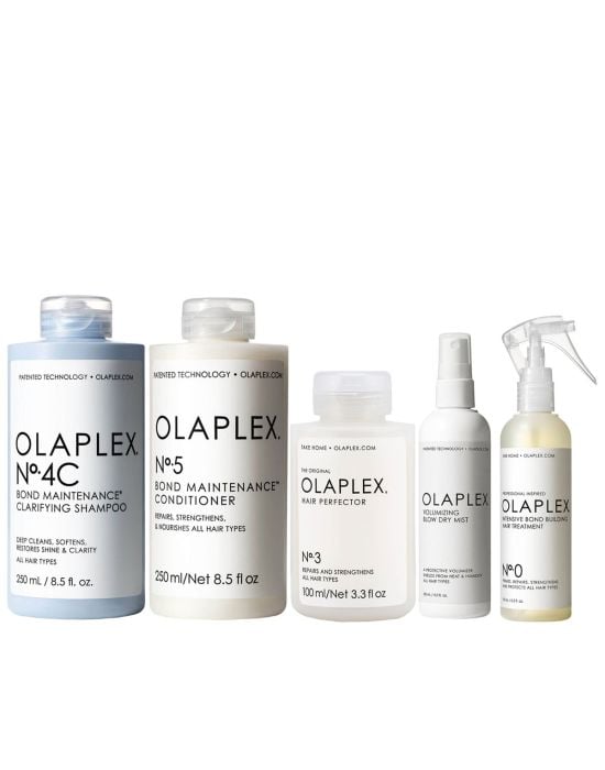 Olaplex Treatment Set (Νο. 0 Hair Treatment 155ml, Shampoo No.4C 250ml, Conditioner No.5 250ml, No.3 100ml, Blow Dry Mist 150ml)