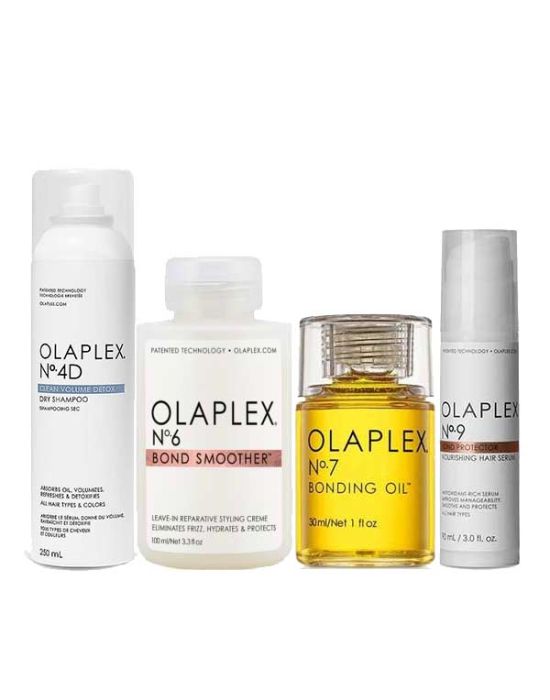 Olaplex Hair Treatment Set (No.4D  Dry Shampoo 250ml, Νο.6 Bond Smoother 100ml, No.7 Bonding Oil 30ml, No.9 Hair Serum 90ml)