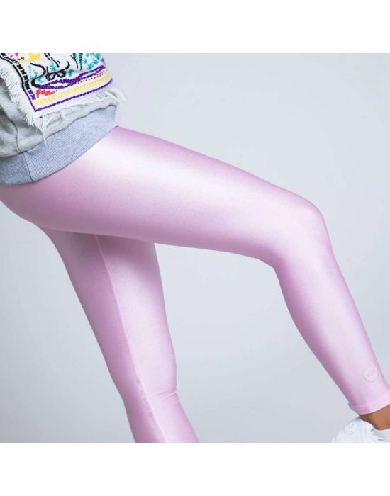 PCP Clothing Jacqueline Shiny Baby Pink Leggings
