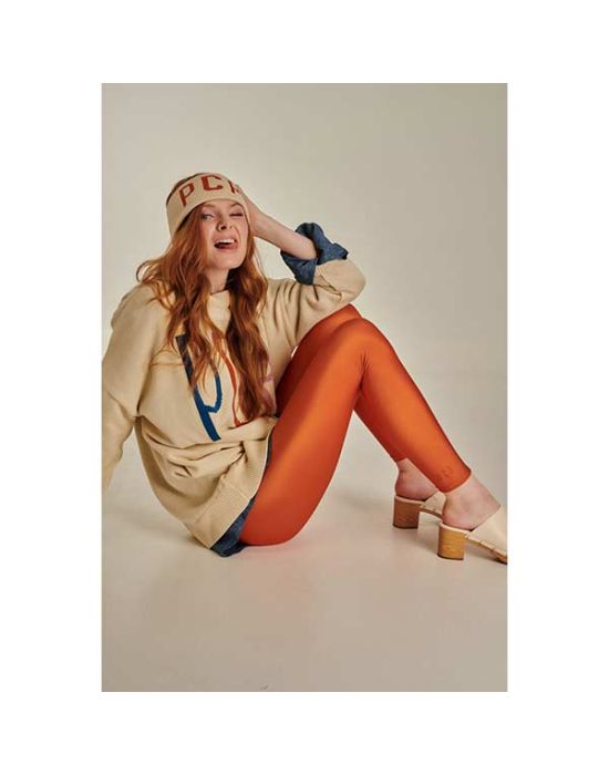 PCP Clothing Jacqueline Shiny Orange Leggings