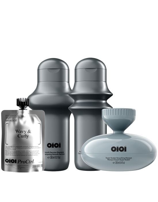 Qiqi Treatment Set (Wavy & Curly Hair Controller 150gr, Shampoo 300ml, Conditioner 300ml, Masque 250ml)