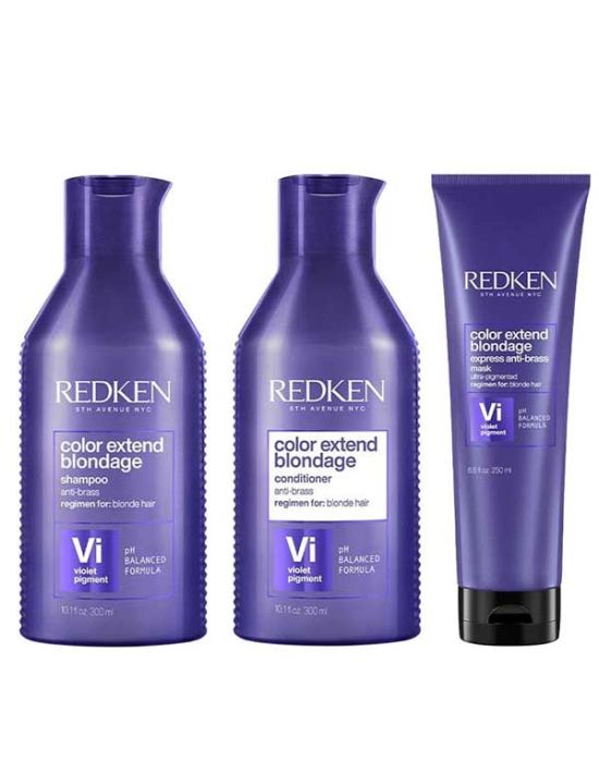 Redken Color Extend Blondage Anti-brass Set (Shampoo 300ml, Conditioner 300ml, Mask 250ml)
