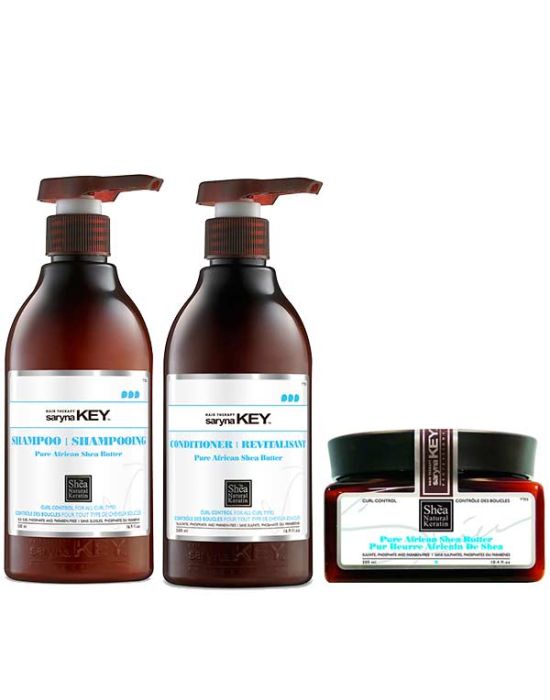 Saryna Key Curl Control Set (Shampoo 300ml, Conditioner 300ml, Butter 300ml)