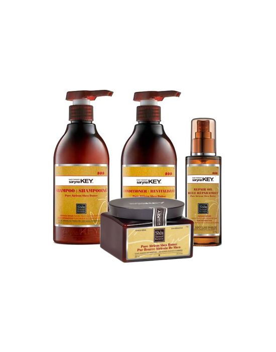 Saryna Key Damage Repair Set (Shampoo 300ml, Conditioner 300ml, Oil 105ml, Butter 300ml)