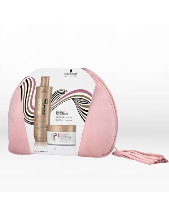 Schwarzkopf Professional BlondMe All Blondes Light Xmas Gift Bag (Shampoo 300ml + Mask 200ml)