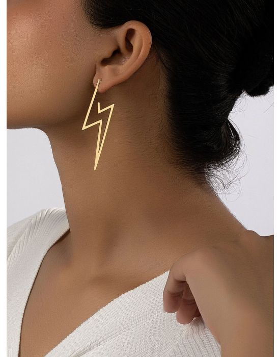 Lightning-Shaped Ear Drops Earrings