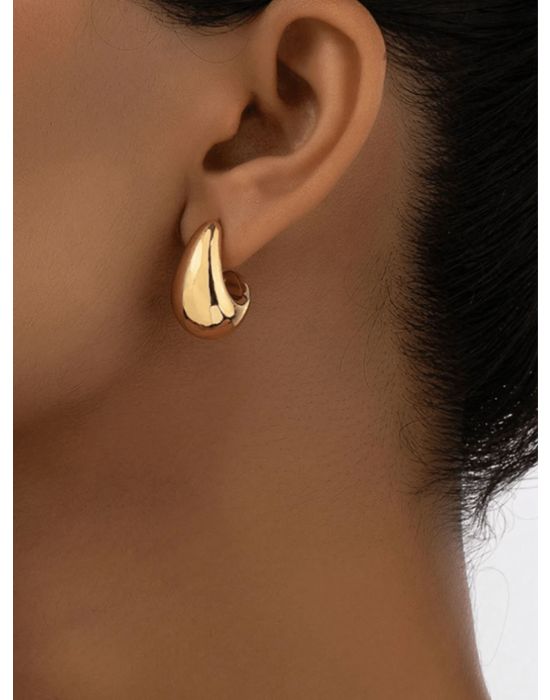 Simple Drop Earrings Gold