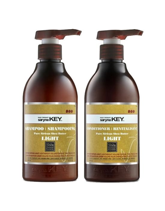 Limited Offer! SarynaKey Pure Africa Shea Damage Repair Light Shampoo & Conditioner Duo 500ml