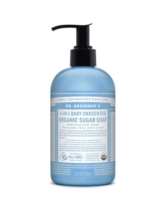 Dr Bronner's - Baby Unscented Organic Sugar Soap 710ml