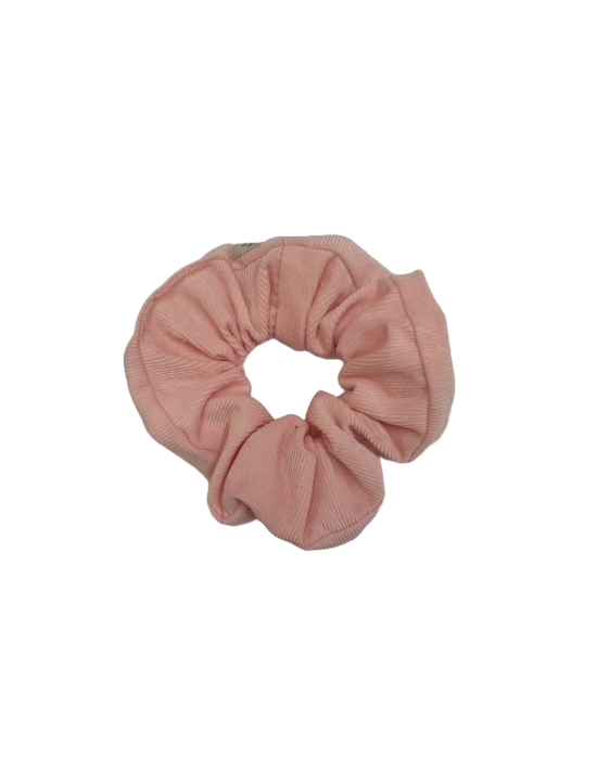 Honolulu Headbands Pink Corduroy Scrunchie